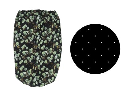 Nepadací deka na zip nepromokavá jaro/podzim - Black Dots