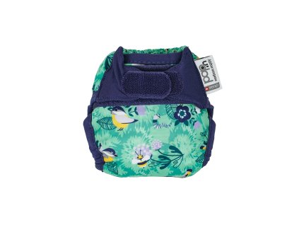 Pop-in all-in-two newborn bamboo aplix reusable nappy Round the GardenBez názvu