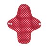 Reusable daily organic cotton cloth pads Midi - Red Dots 2 pcs
