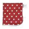 Moon Pouch for cloth pads - Red Hearts