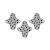 Reusable pantyliners organic cotton cloth pads Mini – - Grey Hearts 3 pcs