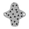 Reusable pantyliners organic cotton cloth pads Mini – - Grey Hearts 3 pcs
