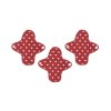 Reusable pantyliners organic cotton cloth pads Mini – - Red Hearts 3 pcs
