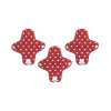 Reusable pantyliners organic cotton cloth pads Mini – - Red Hearts 3 pcs