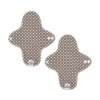 Reusable daily organic cotton cloth pads Midi - Brown Dots 2 pcs