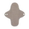 Reusable daily organic cotton cloth pads Midi - Brown Dots 2 pcs
