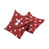 Reusable daily organic cotton cloth pads Midi - Red Hearts 2 pcs