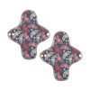 Reusable daily organic cotton cloth pads Midi - Paradise 2 pcs