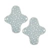 Reusable daily organic cotton cloth pads Midi - Cloud Stars 2 pcs