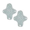Reusable daily organic cotton cloth pads Midi - Cloud Stars 2 pcs