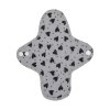 Reusable daily organic cotton cloth pads Midi - Grey Hearts 2 pcs