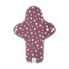 Reusable night organic cotton cloth pads Maxi –- Lila Stars 1 pcs