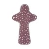 Reusable night organic cotton cloth pads Maxi –plus - Beige Stars 1 pcs