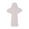 Reusable night organic cotton cloth pads Maxi –- White Hearts 1 pcs