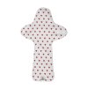 Reusable night organic cotton cloth pads Maxi –- White Hearts 1 pcs