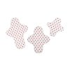 Starter pack of organic cotton reusable cloth pads Trial - White Hearts 3 pcs