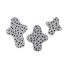 Starter pack of organic cotton reusable cloth pads Trial - Grey Hearts 3 pcs
