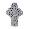 Starter pack of organic cotton reusable cloth pads Trial - Grey Hearts 3 pcs