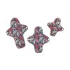 Starter pack of organic cotton reusable cloth pads Trial - Paradise 3 pcs