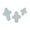 Starter pack of organic cotton reusable cloth pads Trial - Cloud Stars 3 pcs