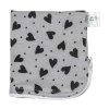 Moon Pouch for cloth pads - Grey Hearts