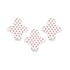 Reusable pantyliners organic cotton cloth pads Mini – - White Hearts 3 pcs