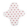 Reusable pantyliners organic cotton cloth pads Mini – - White Hearts 3 pcs