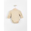wooly organic Dětské body dlouhý rukáv - Ecru/Brown
