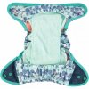 Pop-in AIO bamboo reusable popper nappy Snow Leopard