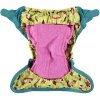 Pop-in AIO reusable aplix bamboo nappyFlamingo