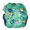 Pop-in all-in-two newborn bamboo aplix reusable nappy Round the Garden