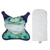 Pop-in all-in-two newborn bamboo aplix reusable nappy Round the Garden