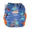 Pop-in all-in-two newborn bamboo aplix reusable nappy Twilight Garden