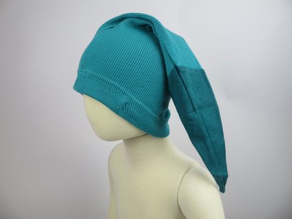 Manymonths Beanie čepice merino Royal Turquoise