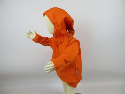 Manymonths kabátek na zip s kapucí Festive Orange