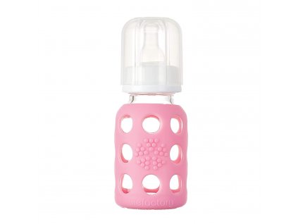 Skleněná láhev Lifefactory 120 ml kojenecká Pink