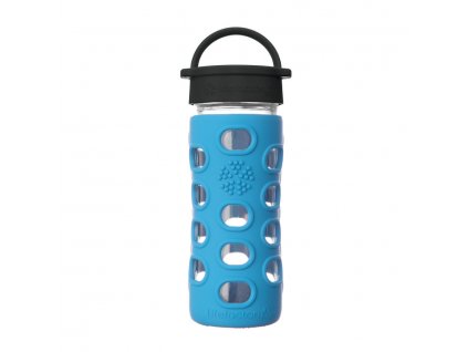Skleněná láhev Lifefactory 350 ml klasický uzávěr Cobalt blue