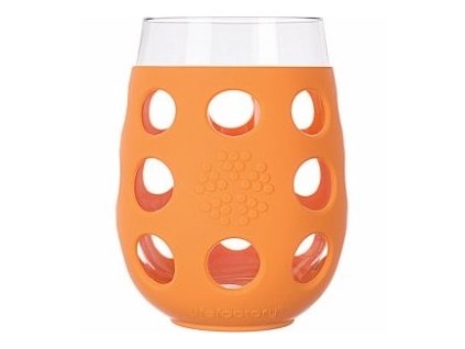 Sklenice na víno Lifefactory 500 ml Orange 2 ks