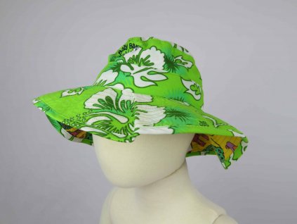 Dětský UV klobouček Baby Kid Banz - Zelené květy