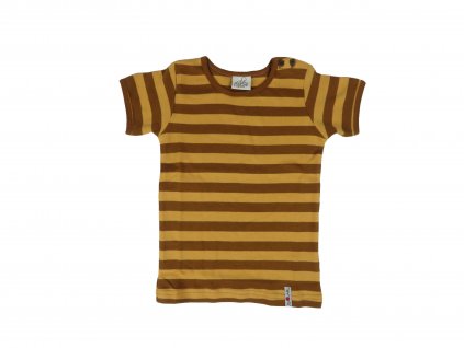 Manymonths ECO Kid triko s krátkým rukávem - Cinnamon Stripe