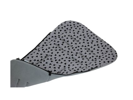 Podložka do kočárku univerzální z biobavlny - Grey Hearts