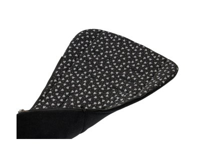 Podložka do kočárku univerzální z biobavlny - Black Hearts