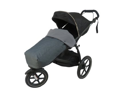 Nánožník nepromokavý na zip k podložce jaro/podzim - Dark Grey Melange