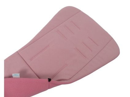 Podložka do kočárku prodloužená z biobavlny - Powder Pink