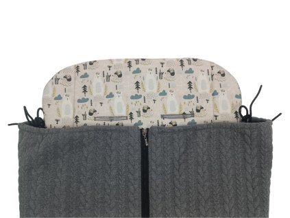 Deka šedá copánky