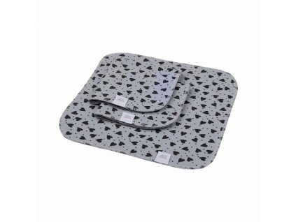 EH-Kuchyňské utěrky oboustranné 3ks 30x30cm - šedé srdce