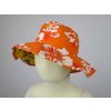 Dětský UV klobouček Baby Kid Banz - Oranžové květy