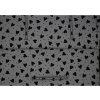 Podložka do kočárku prodloužená z biobavlny - Grey Hearts