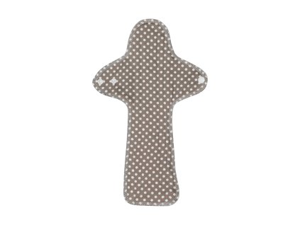 Noční/poporodní látková vložka z biobavlny Maxi plus - Brown Dots 1 ks