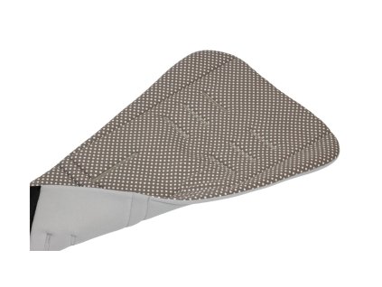 Podložka do kočárku prodloužená z biobavlny - Brown Dots